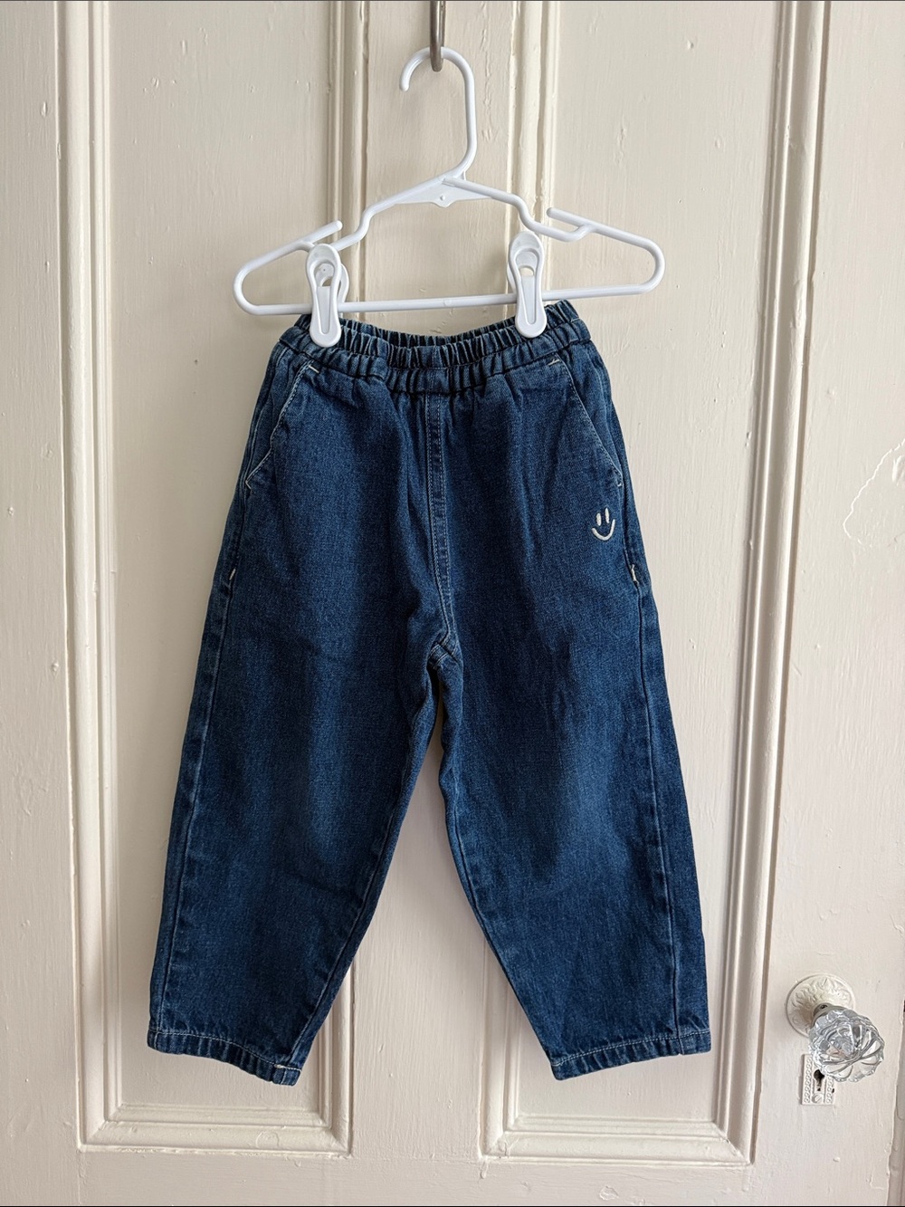 Molo Elastic-Waist Kids Jeans with Smiley Detail